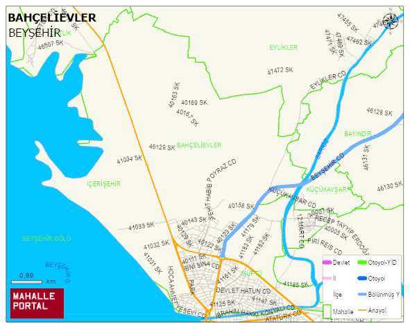 BAHÇELİEVLER Mahallesi Haritası | Güncel Mahalle ve Köy Haritası