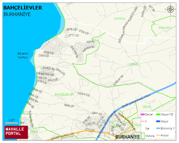 BAHÇELİEVLER Mahallesi Haritası | Detaylı Köy ve Mahalle Görünümü