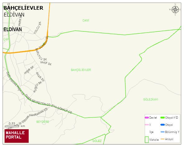 BAHÇELİEVLER Mahallesi Haritası | Sayısal Bölge Görünümü
