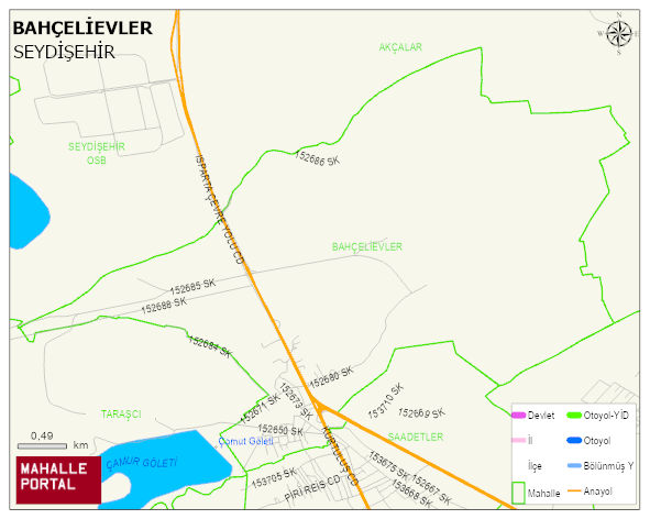 BAHÇELİEVLER Mahallesi Haritası | Sayısal Bölge Görünümü