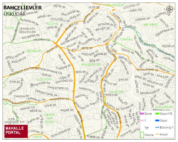 BAHÇELİEVLER Mahallesi Haritası | Güncel Mahalle ve Köy Haritası