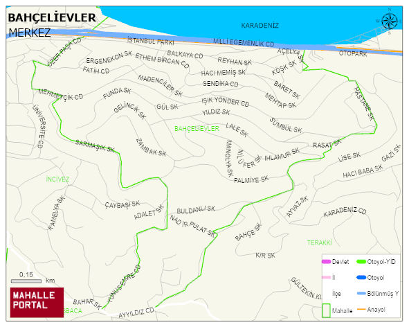 BAHÇELİEVLER Mahallesi Haritası | Dağlar, Ovalar ve Akarsu Bilgileri