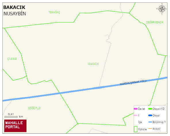 BAKACIK Mahallesi Haritası | Coğrafi Yapı ve Detaylı Haritası