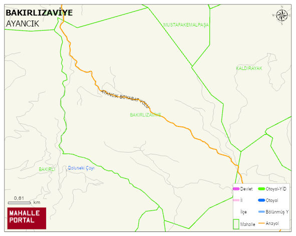 BAKIRLIZAVİYE Köyü Haritası | İnteraktif Köy ve Mahalle Sınırları