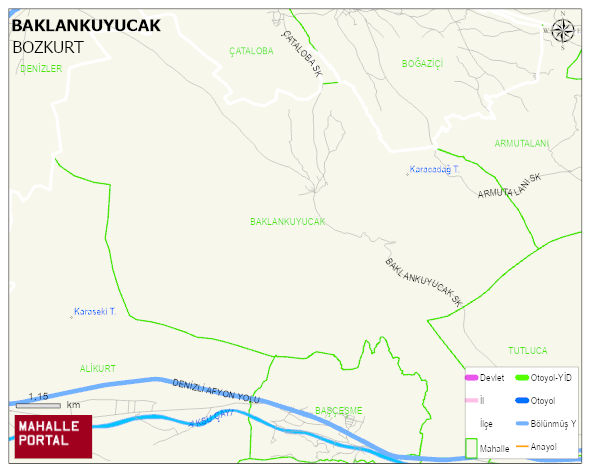 BAKLANKUYUCAK Mahallesi Haritası | Detaylı Köy ve Mahalle Görünümü