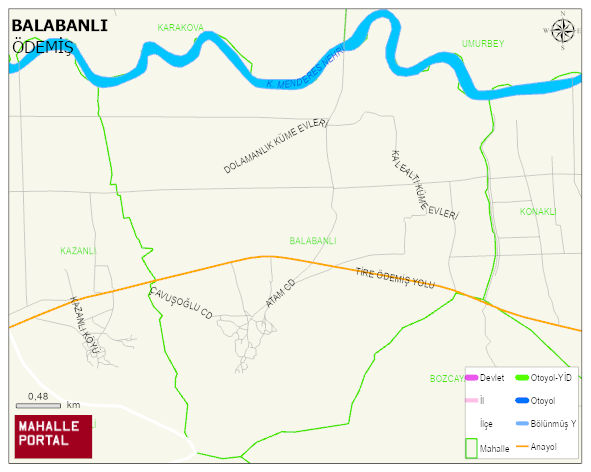 BALABANLI Mahallesi Haritası | Mahalle ve Köy Sınırı