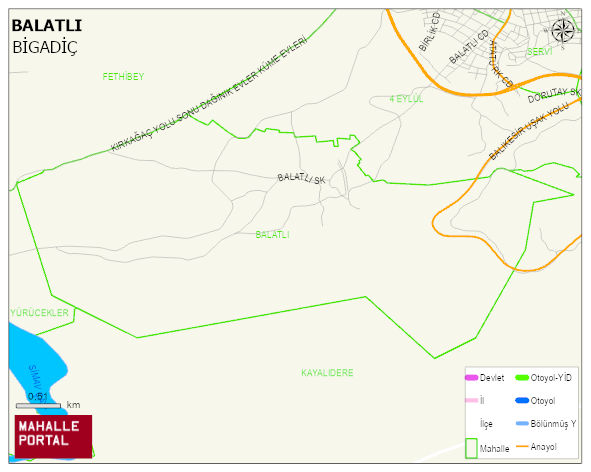BALATLI Mahallesi Haritası | İnteraktif Köy ve Mahalle Sınırları