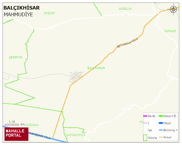 BALÇIKHİSAR Mahallesi Haritası | Yükselti ve Doğa Özellikleri