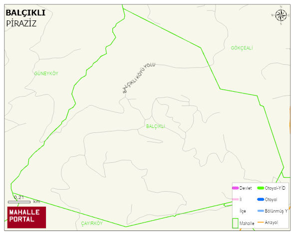 BALÇIKLI Köyü Haritası | Mahalle Sokak Haritası