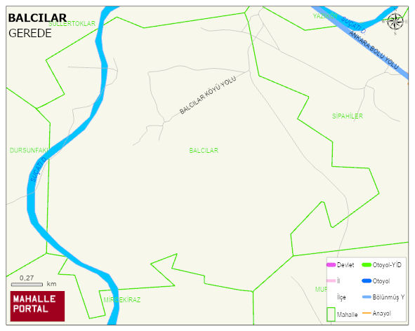 BALCILAR Köyü Haritası | Mahalle ve Köy Sınırı