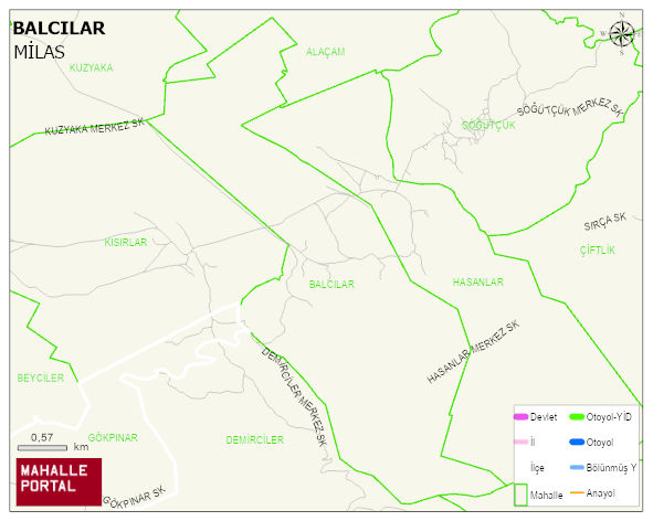 BALCILAR Mahallesi Haritası | İnteraktif Köy ve Mahalle Sınırları