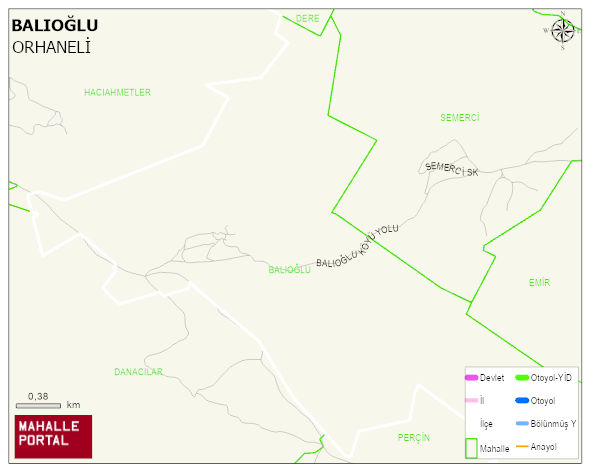 BALIOĞLU Mahallesi Haritası | Mahalle ve Köy Sınırı