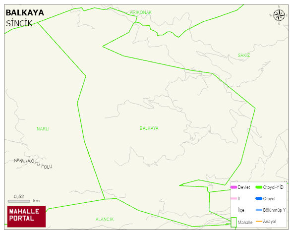 BALKAYA Köyü Haritası | Mahalle ve Köy Sınırı