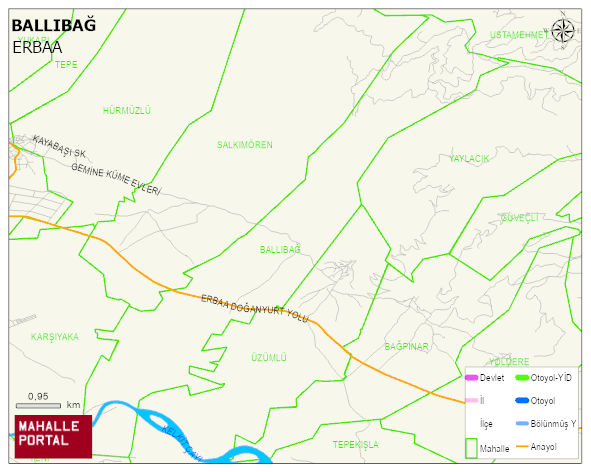 BALLIBAĞ Köyü Haritası | Mahalle ve Köy Sınırı