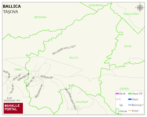 BALLICA Köyü Haritası | Güncel Mahalle ve Köy Haritası