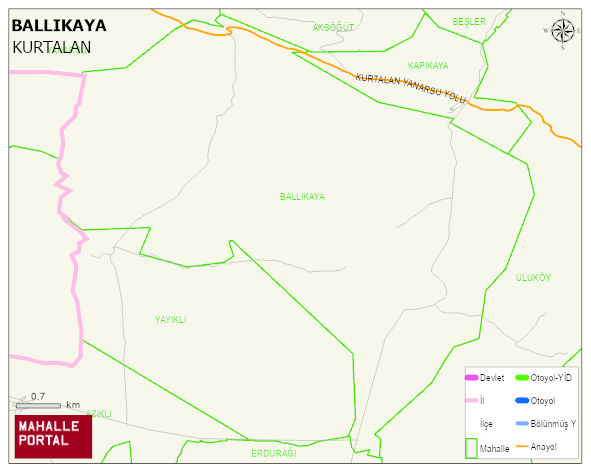 BALLIKAYA Köyü Haritası | İnteraktif Köy ve Mahalle Sınırları