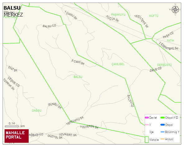 BALSU Mahallesi Haritası | Sayısal Bölge Görünümü