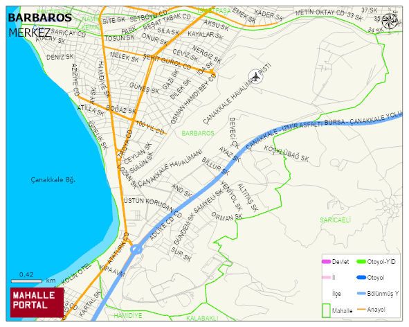BARBAROS Mahallesi Haritası | Mahalle ve Köy Sınırı