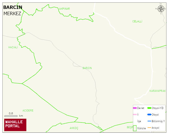 BARCIN Köyü Haritası | Mahalle Sokak Haritası