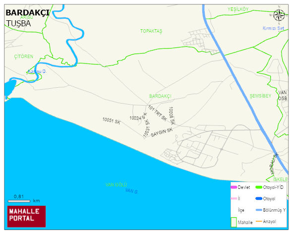 BARDAKÇI Mahallesi Haritası | Yükselti ve Doğa Özellikleri