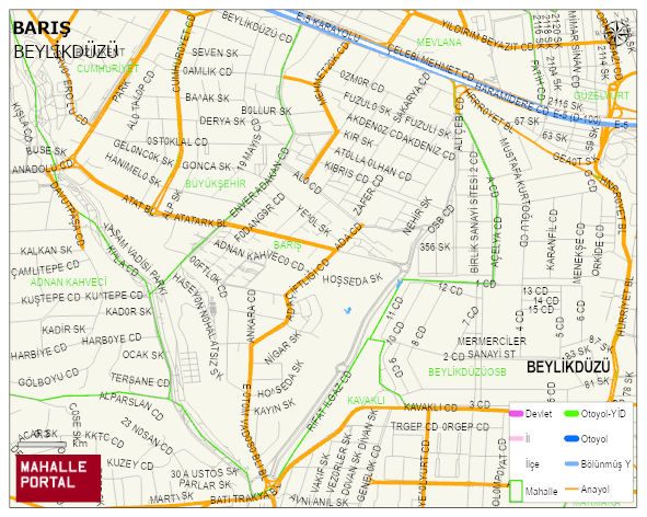 BARIŞ Mahallesi Haritası | İnteraktif Köy ve Mahalle Sınırları