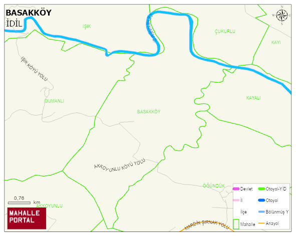 BAŞAKKÖY Köyü Haritası | Detaylı Köy ve Mahalle Görünümü