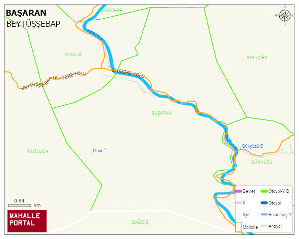 BAŞARAN Köyü Haritası | Coğrafi Yapı ve Detaylı Haritası