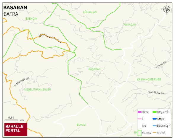 BAŞARAN Mahallesi Haritası | Sayısal Bölge Görünümü