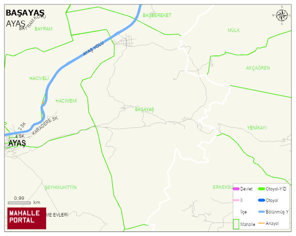 BAŞAYAŞ Mahallesi Haritası | Güncel Mahalle ve Köy Haritası