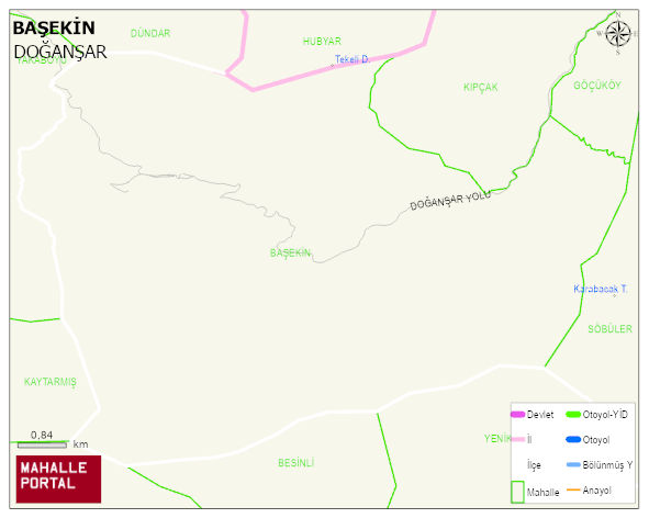 BAŞEKİN Köyü Haritası | Mahalle ve Köy Sınırı