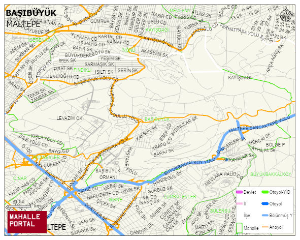 BAŞIBÜYÜK Mahallesi Haritası | Sayısal Bölge Görünümü