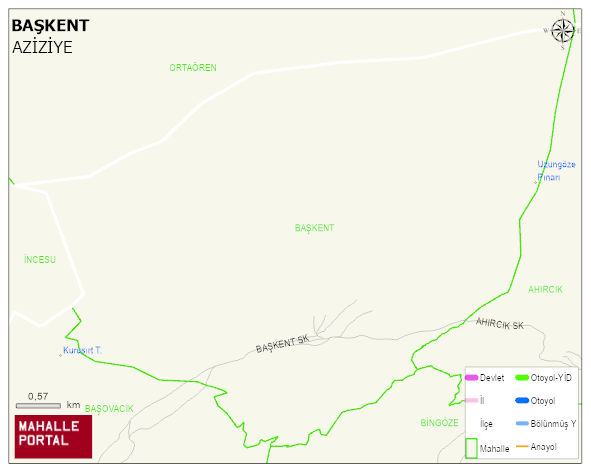BAŞKENT Mahallesi Haritası | Yükselti ve Doğa Özellikleri