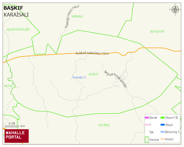 BAŞKIF Mahallesi Haritası | Sayısal Bölge Görünümü