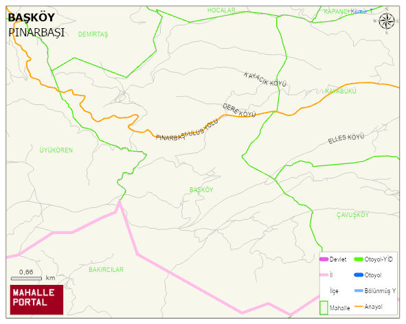 BAŞKÖY Köyü Haritası | Detaylı Köy ve Mahalle Görünümü