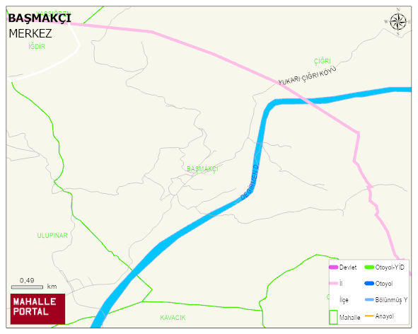 BAŞMAKÇI Köyü Haritası | Coğrafi Yapı ve Detaylı Haritası