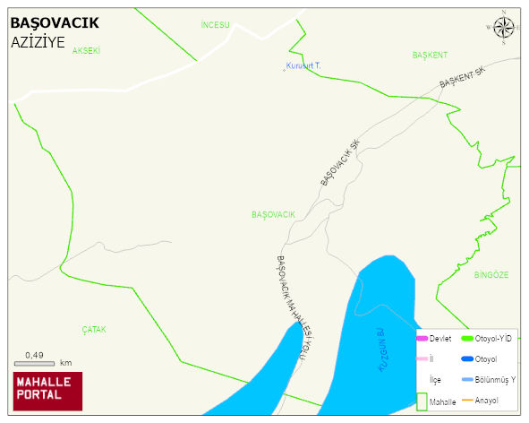 BAŞOVACIK Mahallesi Haritası | Detaylı Köy ve Mahalle Görünümü