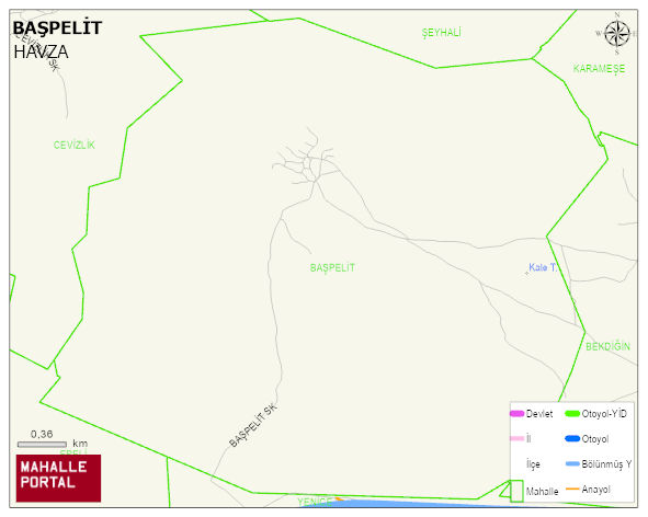BAŞPELİT Mahallesi Haritası | Detaylı Köy ve Mahalle Görünümü
