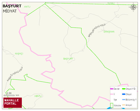 BAŞYURT Mahallesi Haritası | Detaylı Köy ve Mahalle Görünümü