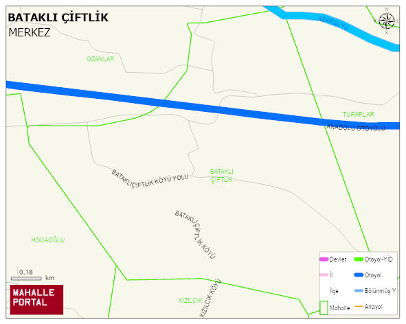 BATAKLI ÇİFTLİK Köyü Haritası | Yükselti ve Doğa Özellikleri