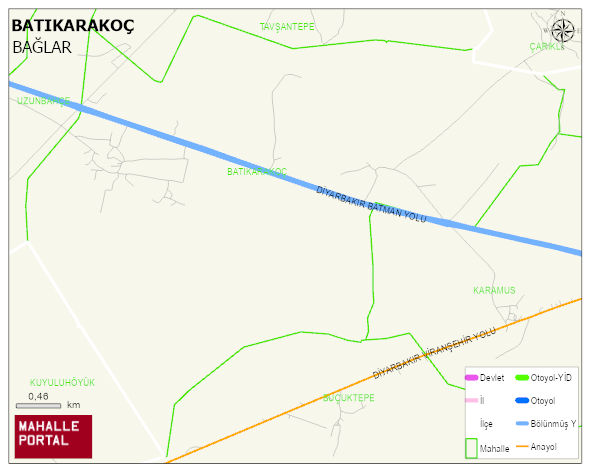 BATIKARAKOÇ Mahallesi Haritası | Güncel Mahalle ve Köy Haritası