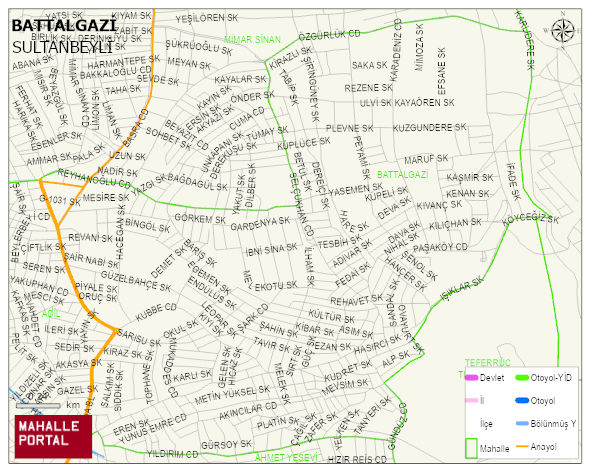 BATTALGAZİ Mahallesi Haritası | Uydu Görüntüsü ve Harita Detayları