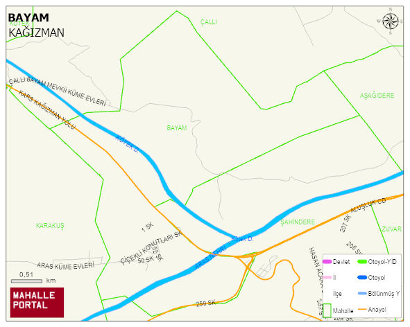 BAYAM Mahallesi Haritası | Sayısal Bölge Görünümü