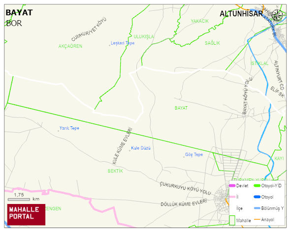 BAYAT Köyü Haritası | Mahalle Sokak Haritası