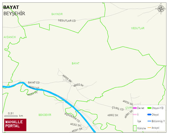 BAYAT Mahallesi Haritası | Uydu Görüntüsü ve Harita Detayları