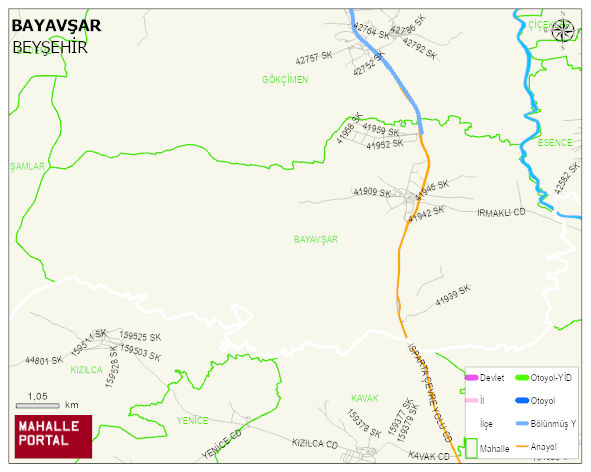 BAYAVŞAR Mahallesi Haritası | Mahalle ve Köy Sınırı