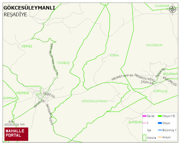 BAYDARLI BELDESİ GÖKCESÜLEYMANLI Mahallesi Haritası | Sayısal Bölge Görünümü