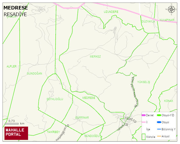 BAYDARLI BELDESİ MEDRESE Mahallesi Haritası | Mahalle Sokak Haritası