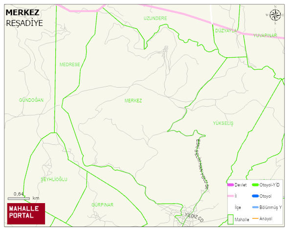 BAYDARLI BELDESİ MERKEZ Mahallesi Haritası | Dağlar, Ovalar ve Akarsu Bilgileri