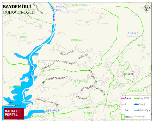 BAYDEMİRLİ Mahallesi Haritası | İnteraktif Köy ve Mahalle Sınırları