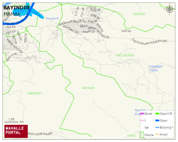 BAYINDIR Mahallesi Haritası | Yükselti ve Doğa Özellikleri